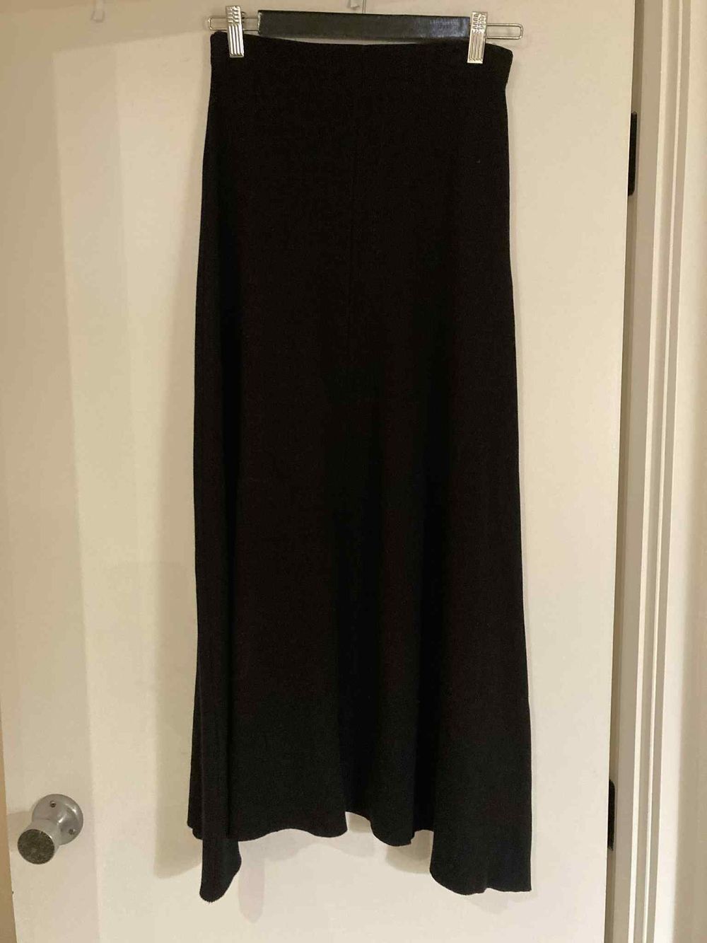Bassike black midi length skirt