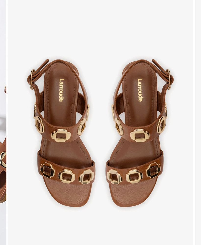 Tan Sandals. Gorgeous! Milan Flat Sandal In Caramel Leather