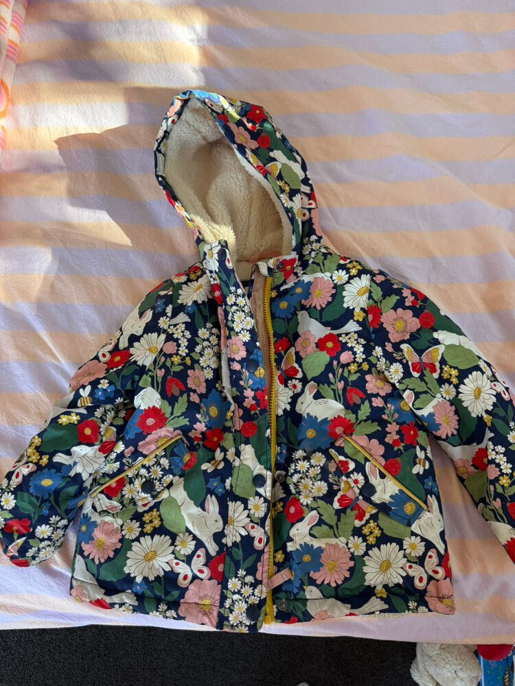 Mini Boden Floral Print Jacket
