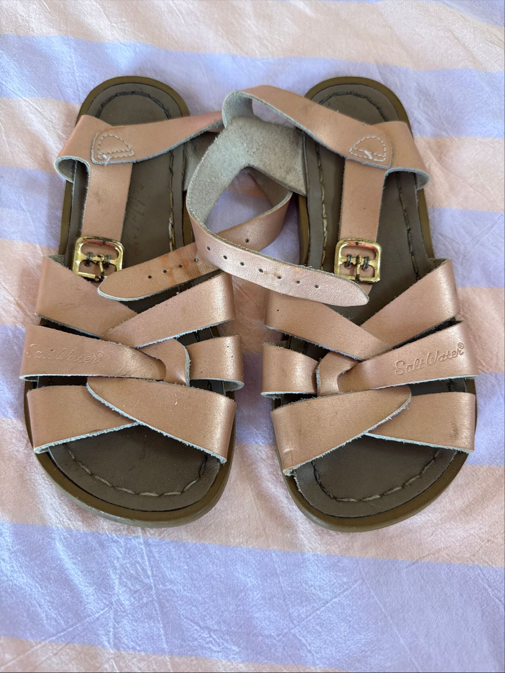 Salt Water Rose Gold Sandals