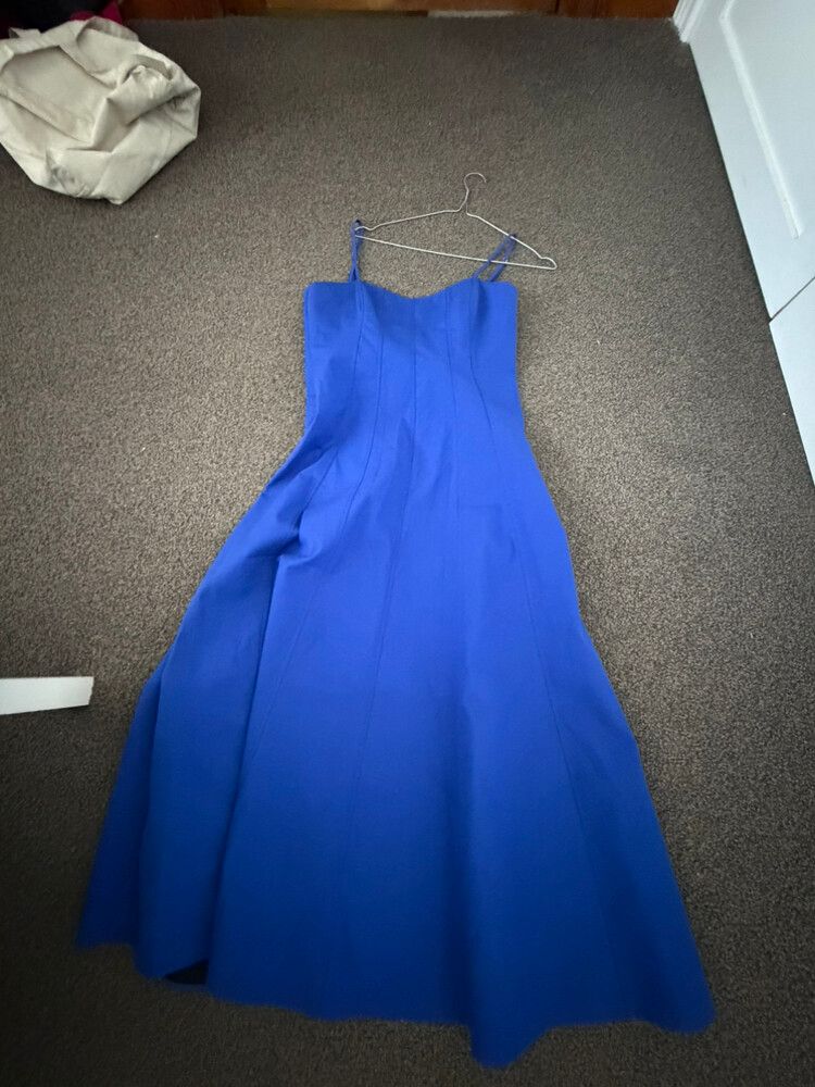 blue collar dress Navy Blue Sailor Collar Swing Dress - Large main image 1