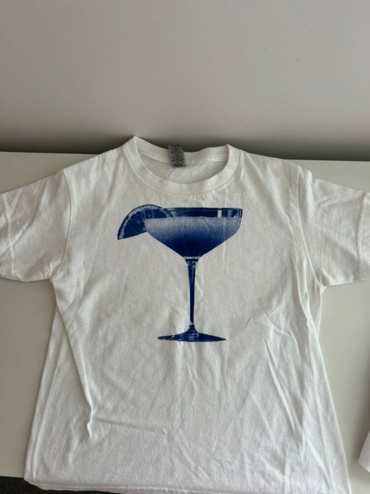 In Print We Trust White Cocktail Graphic T-Shirt