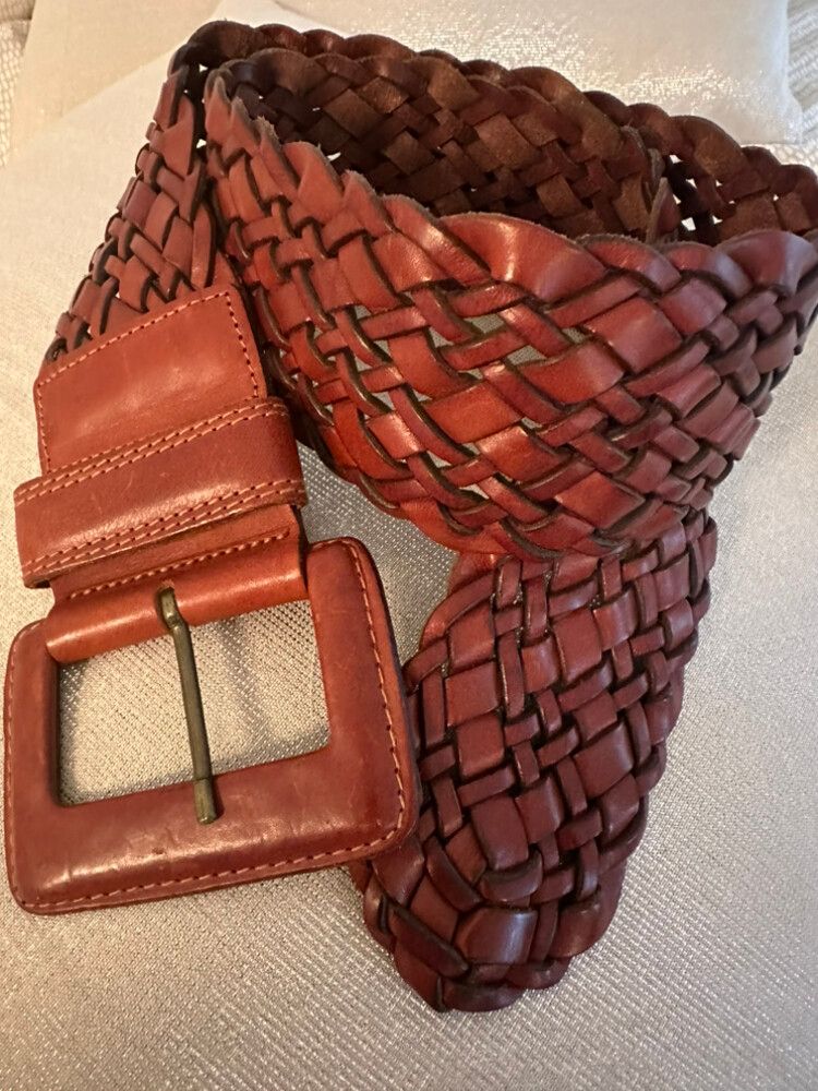 Fashion Ways Brown Woven Belt Hand Plaited