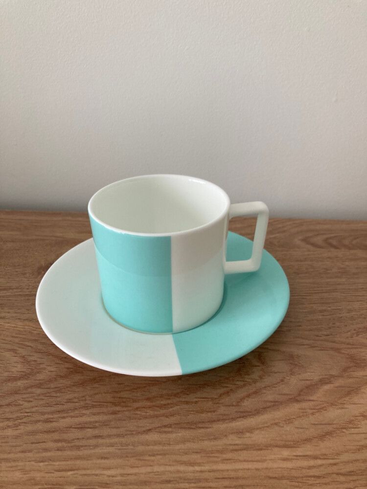 Tiffany & Co Colourblock Teacup and Saucer