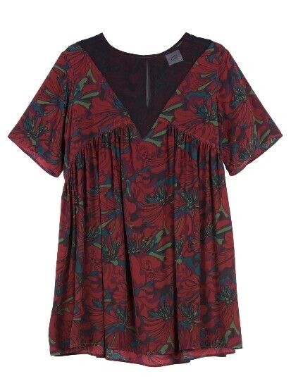Silk Floral Mini Dress