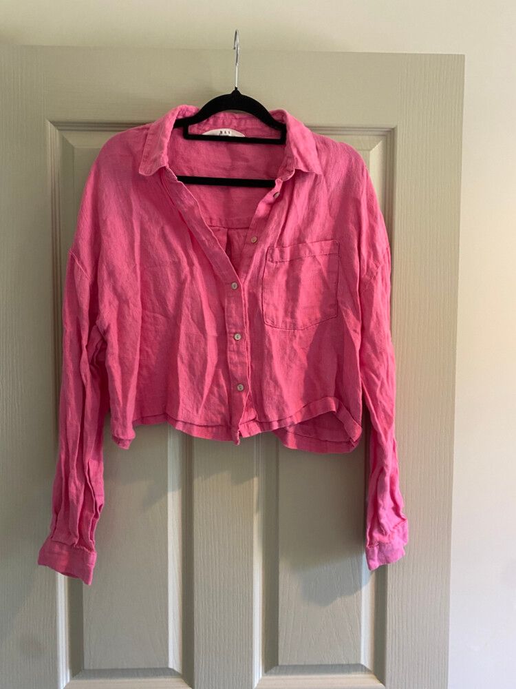 MAX Pink Linen Shirt Size 10