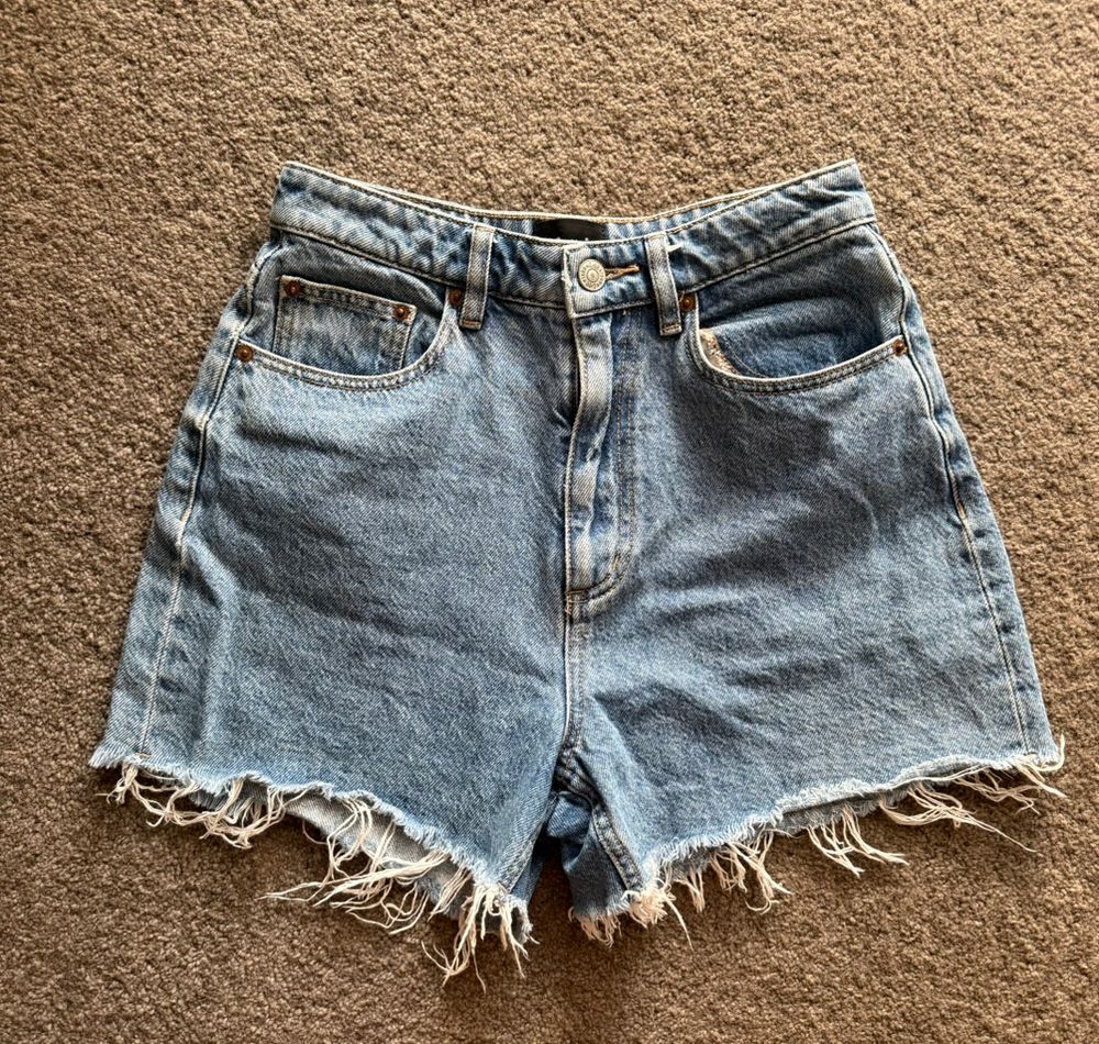 Lee Blue Denim High-Relaxed Shorts
