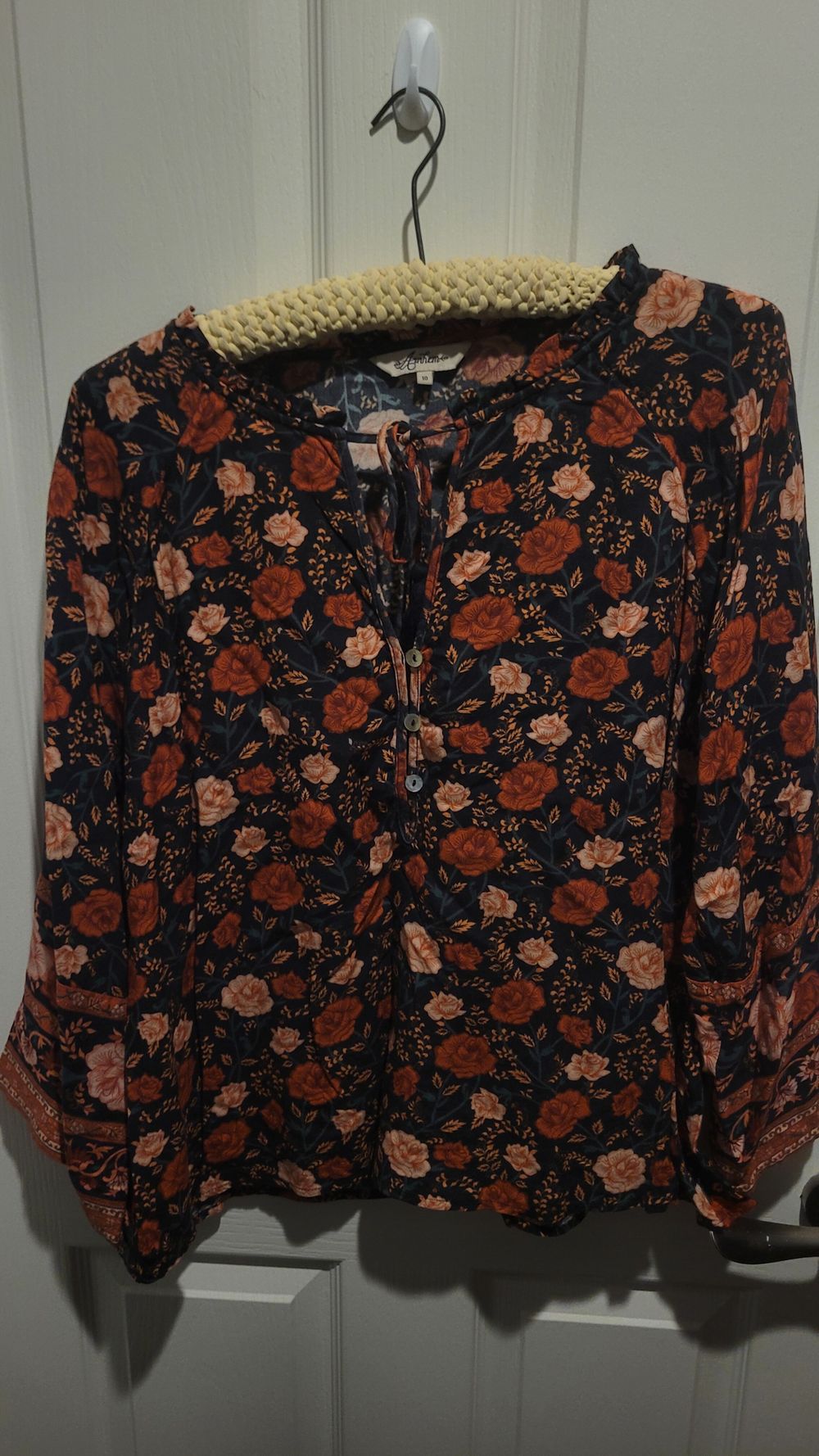 Arnhem Floral Print Black Blouse
