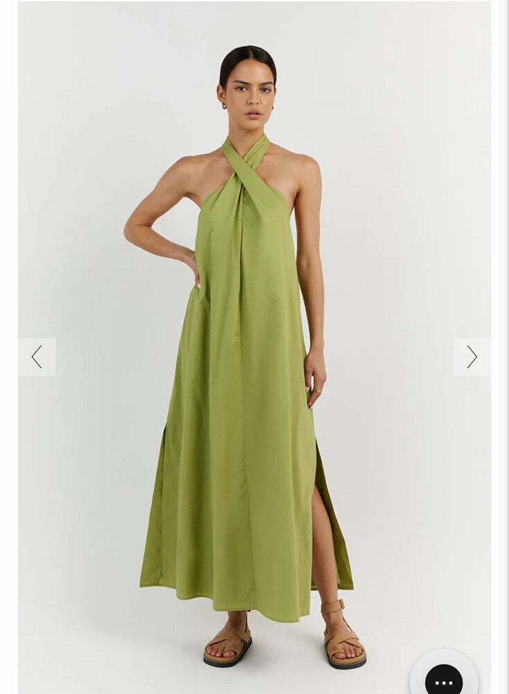 DISSH - Olivia Lime Cotton Dress on Designer Wardrobe