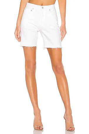 Agolde White Rumi Denim Shorts