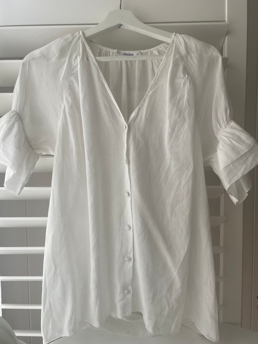 Morrison White Cotton Top with detailing
