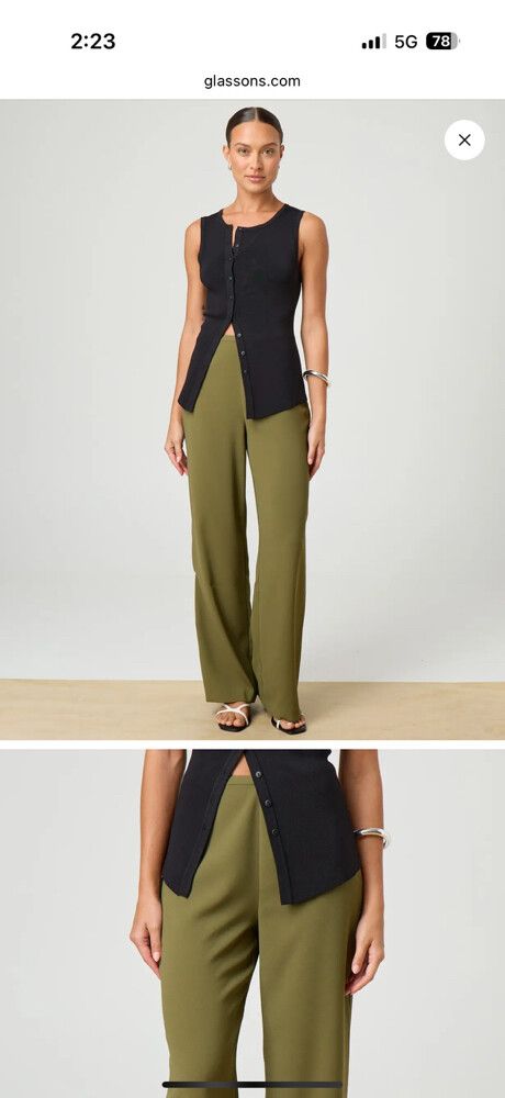glassons high rise straight pant