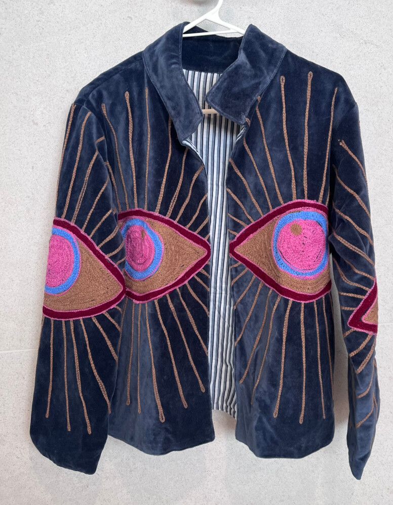 Velvet embroidered jacket, size S-M