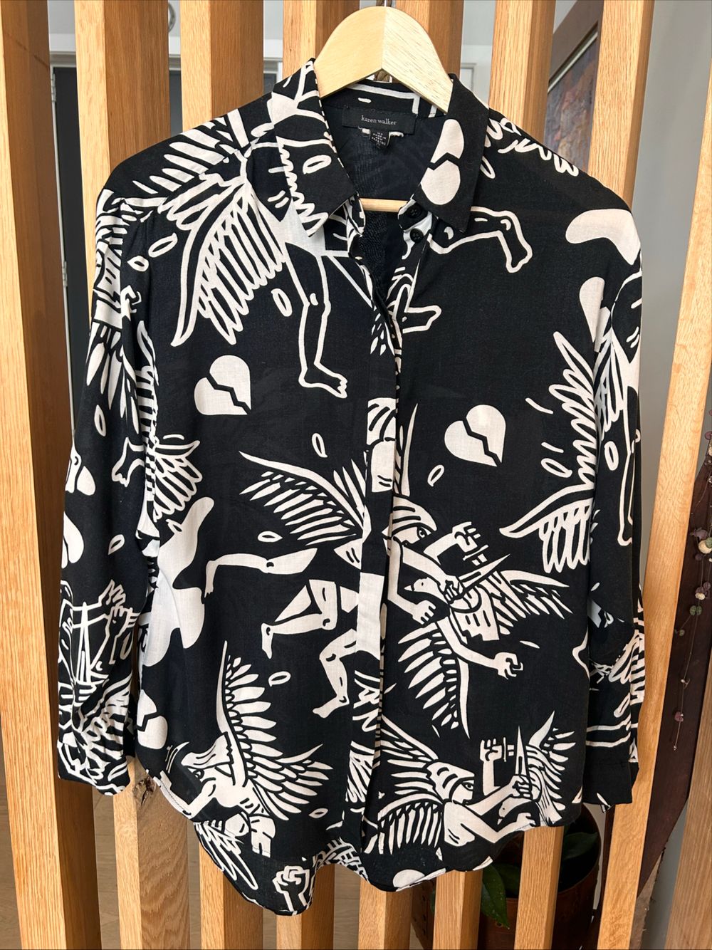 Karen Walker Black Printed Shirt
