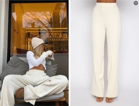 Serve the look knit pants cream