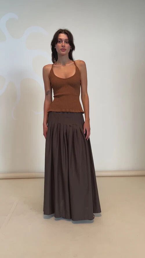 Ruby Rina Tank Brown