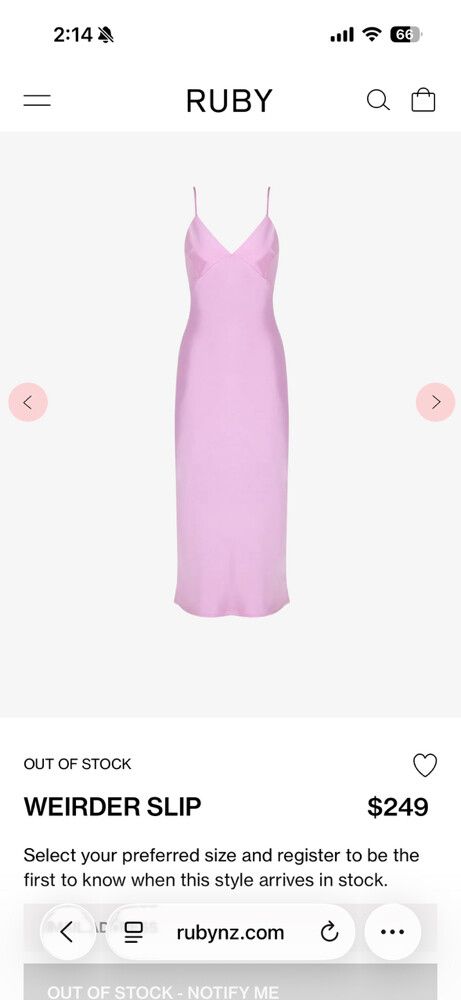 RUBY Pink Weirder Slip Dress