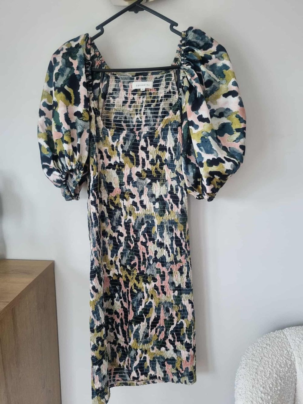 Superette Pink Green Print Dress