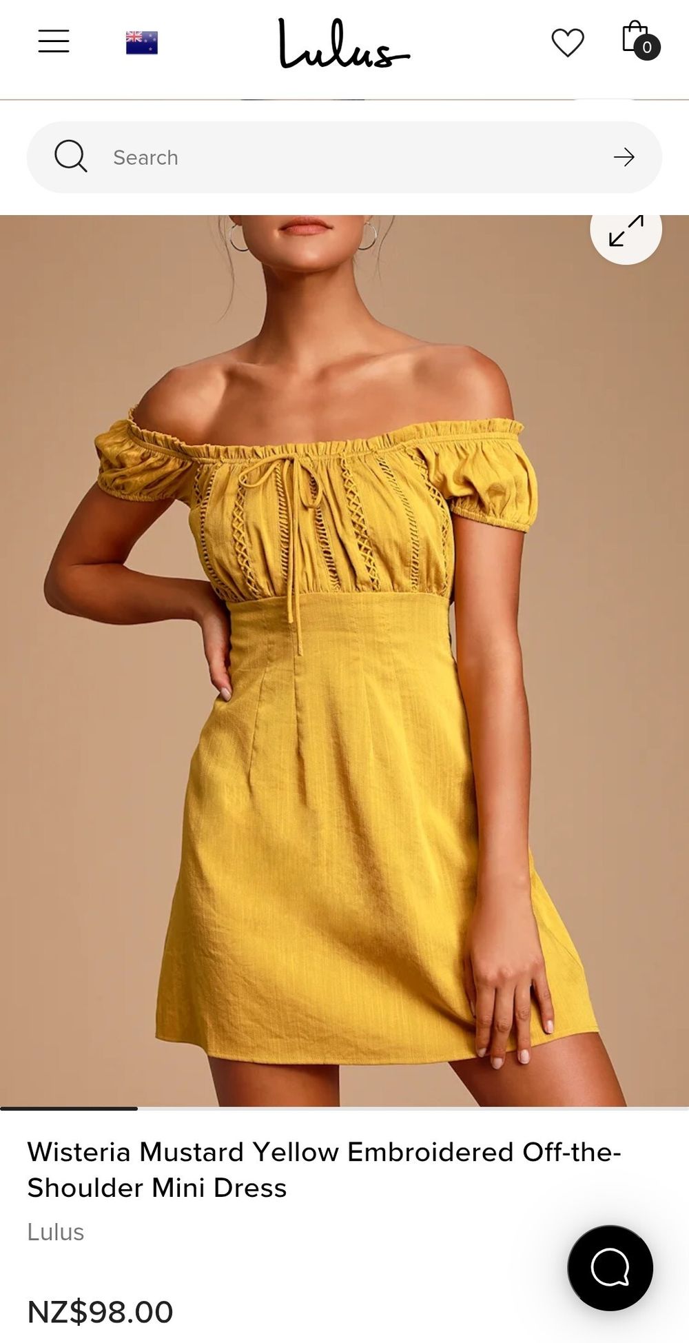 Lulus Wisteria Mustard Mini Dress