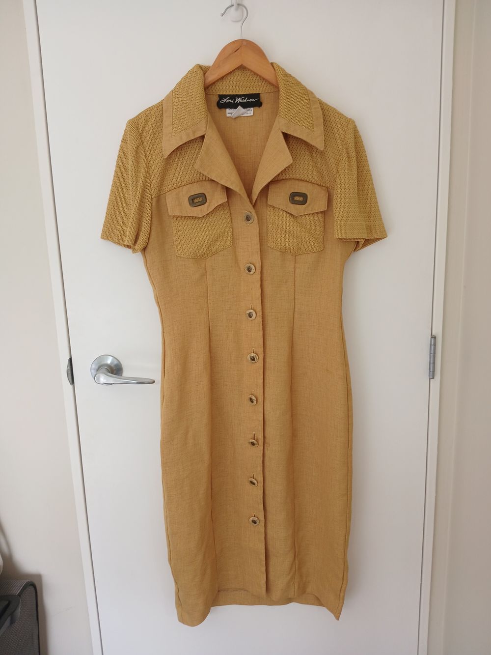 Vintage Lori Weidner Mustard Dress