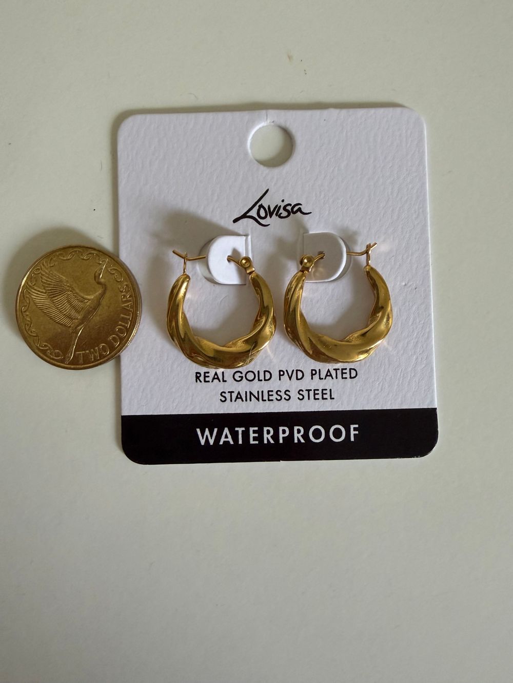 Lovisa Gold Plated Waterproof Hoop Earrings
