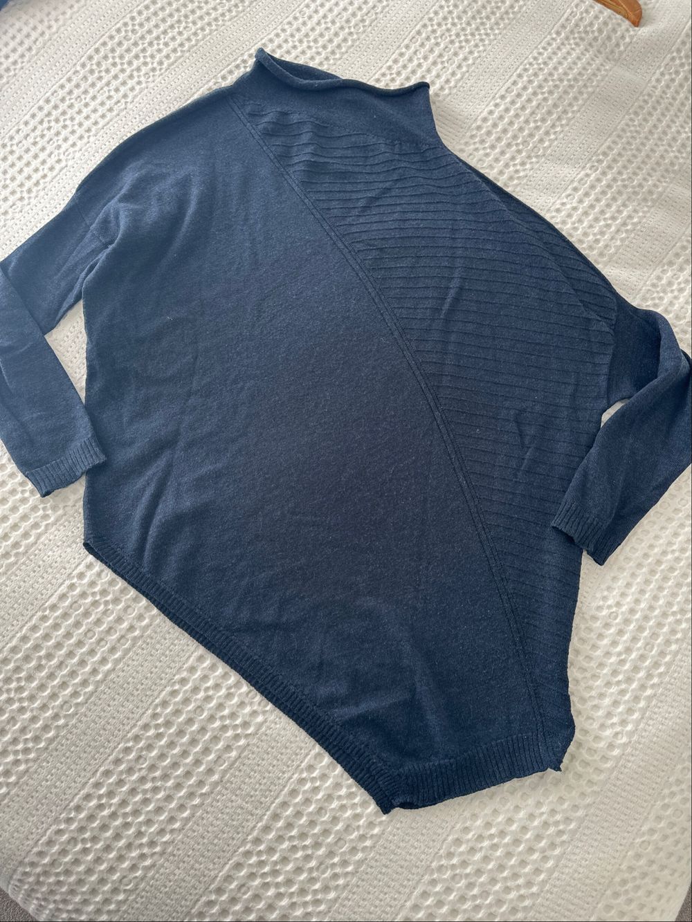 Asymmetric merino sweater