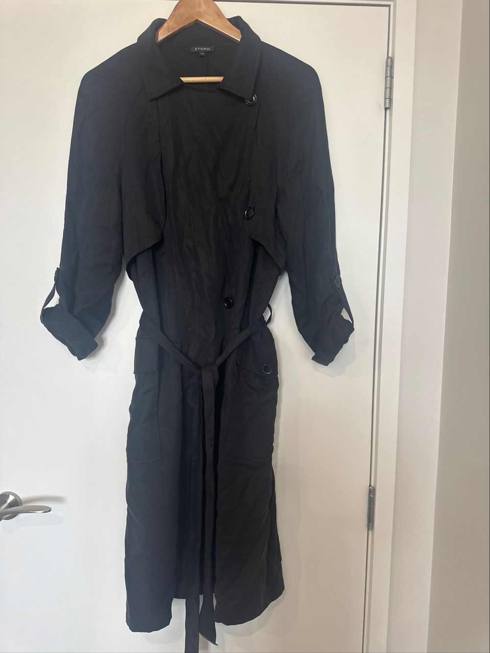 Storm Black Trench Coat