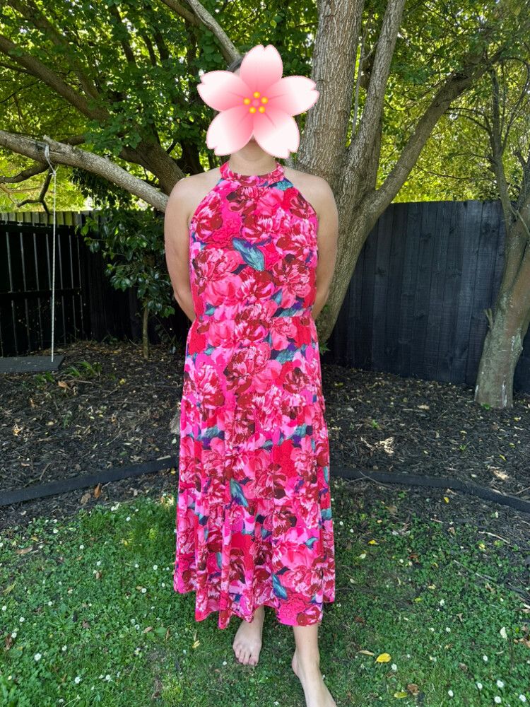 Augustine - Colourful Halter Dress on Designer Wardrobe