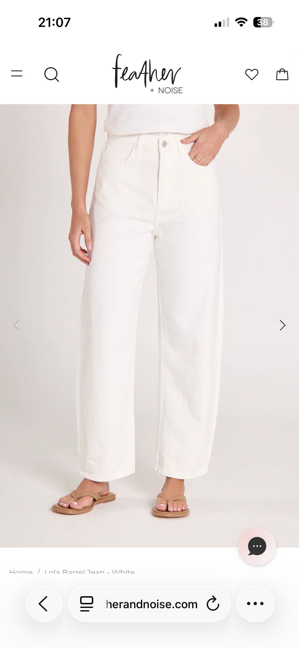 Feather and Noise Lola Barrel Jean