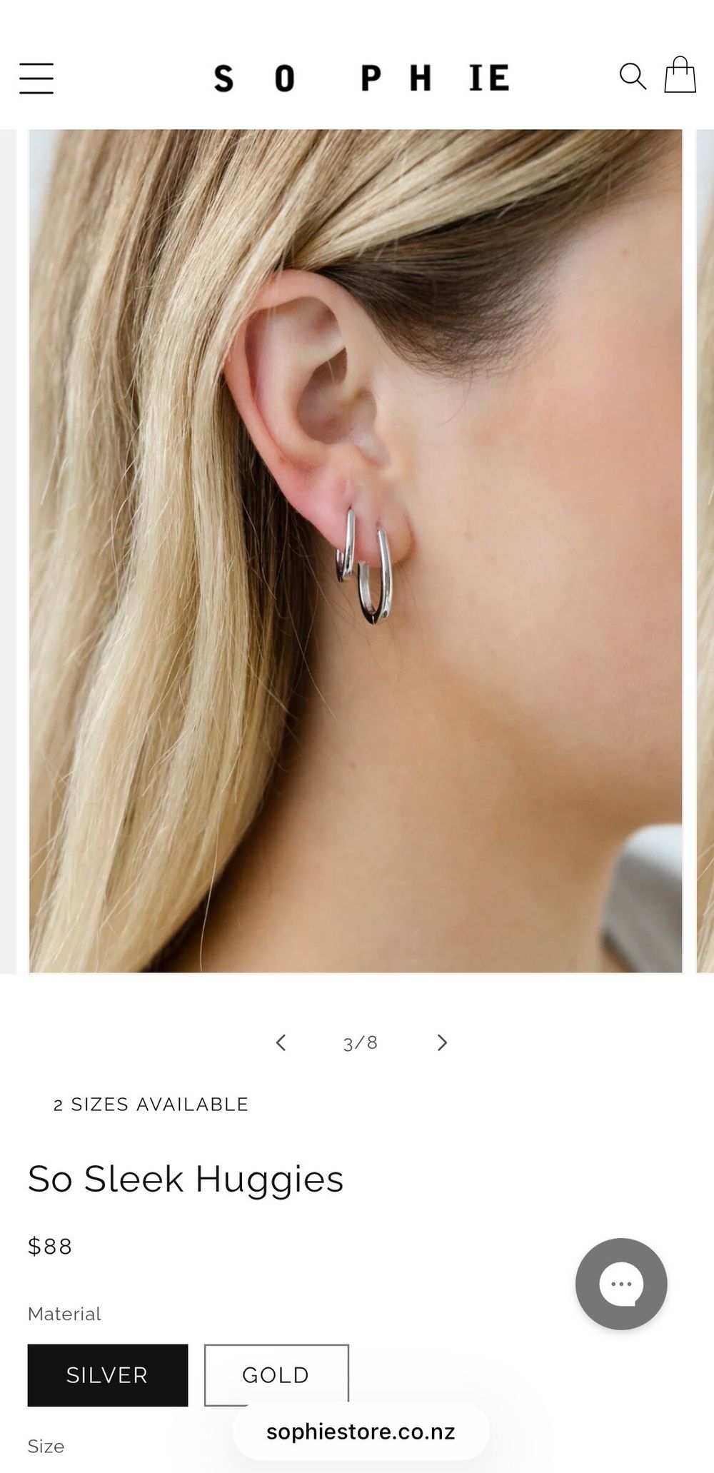 Sophie Store So Sleek Oval Hoops 19mm