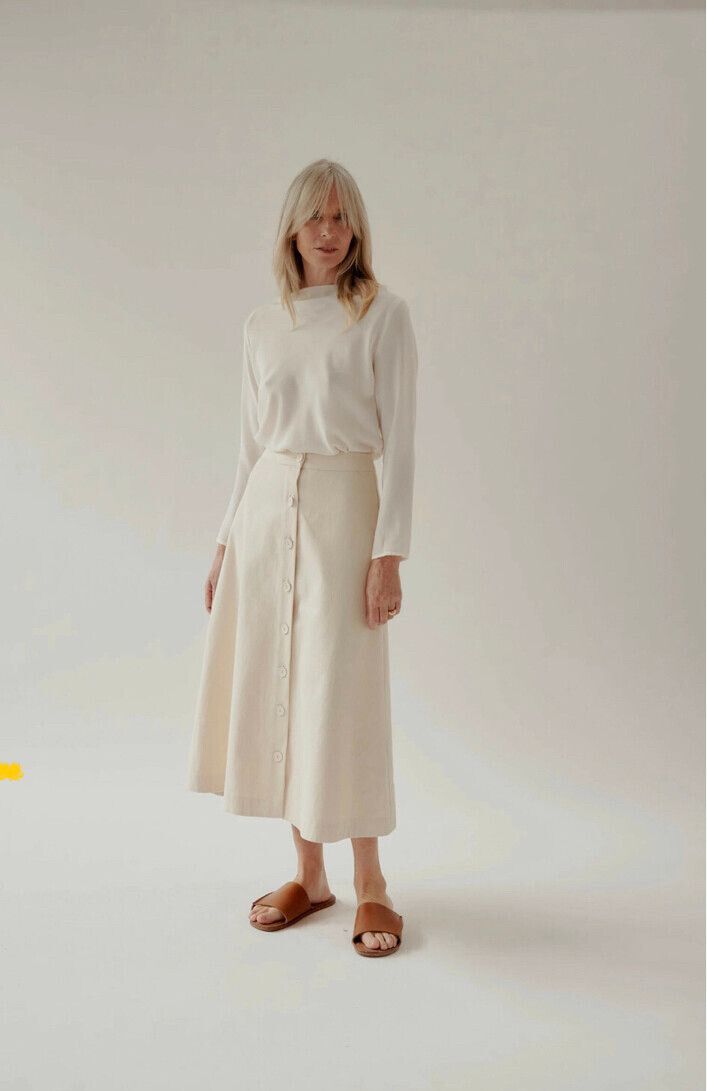 Mina Chloe Natural Denim Skirt
