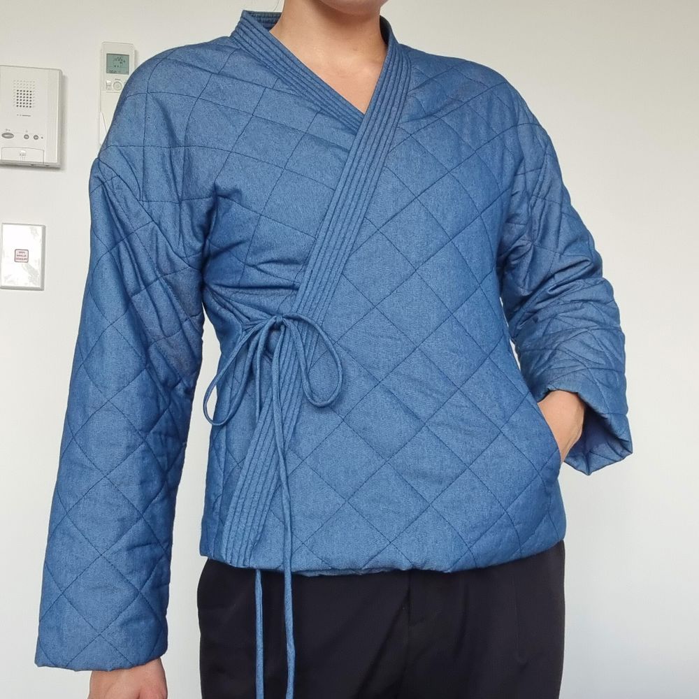 Blue Quilted Jacket