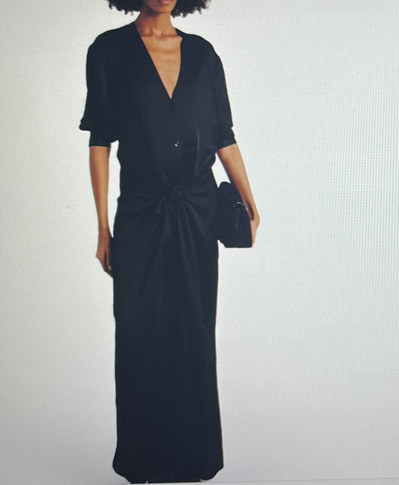 Toteme Front knot detail V-Neck Dress