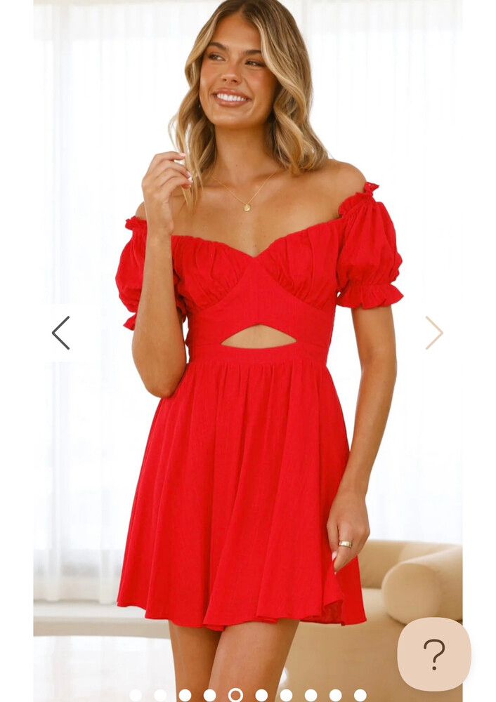 open lace back dress Sir. Red Fresca Gathered Midi Dress main image 0
