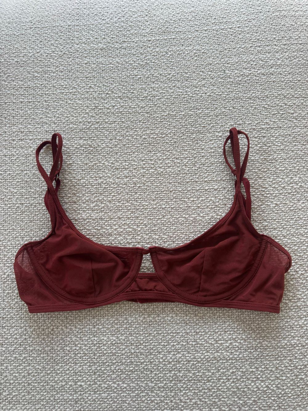 Lonely Red Plunge Bra