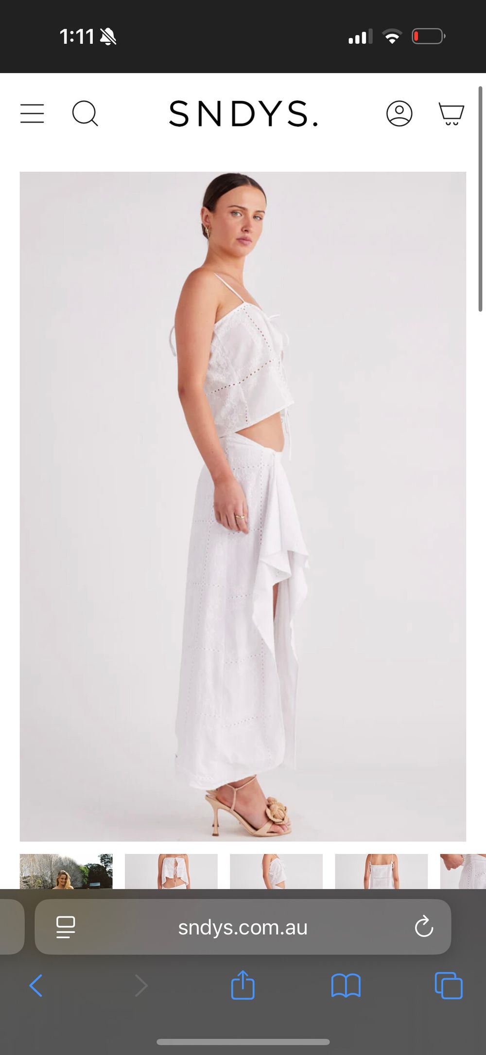Sndys White Two-Piece Set