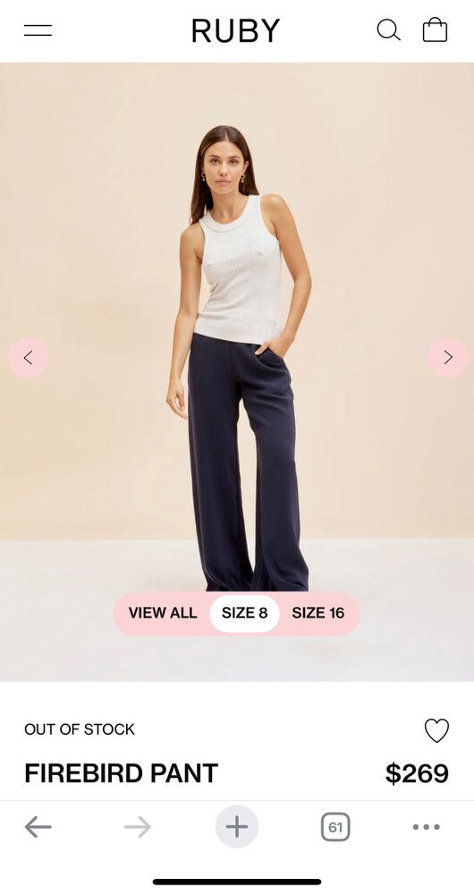 RUBY Navy Firebird Pant