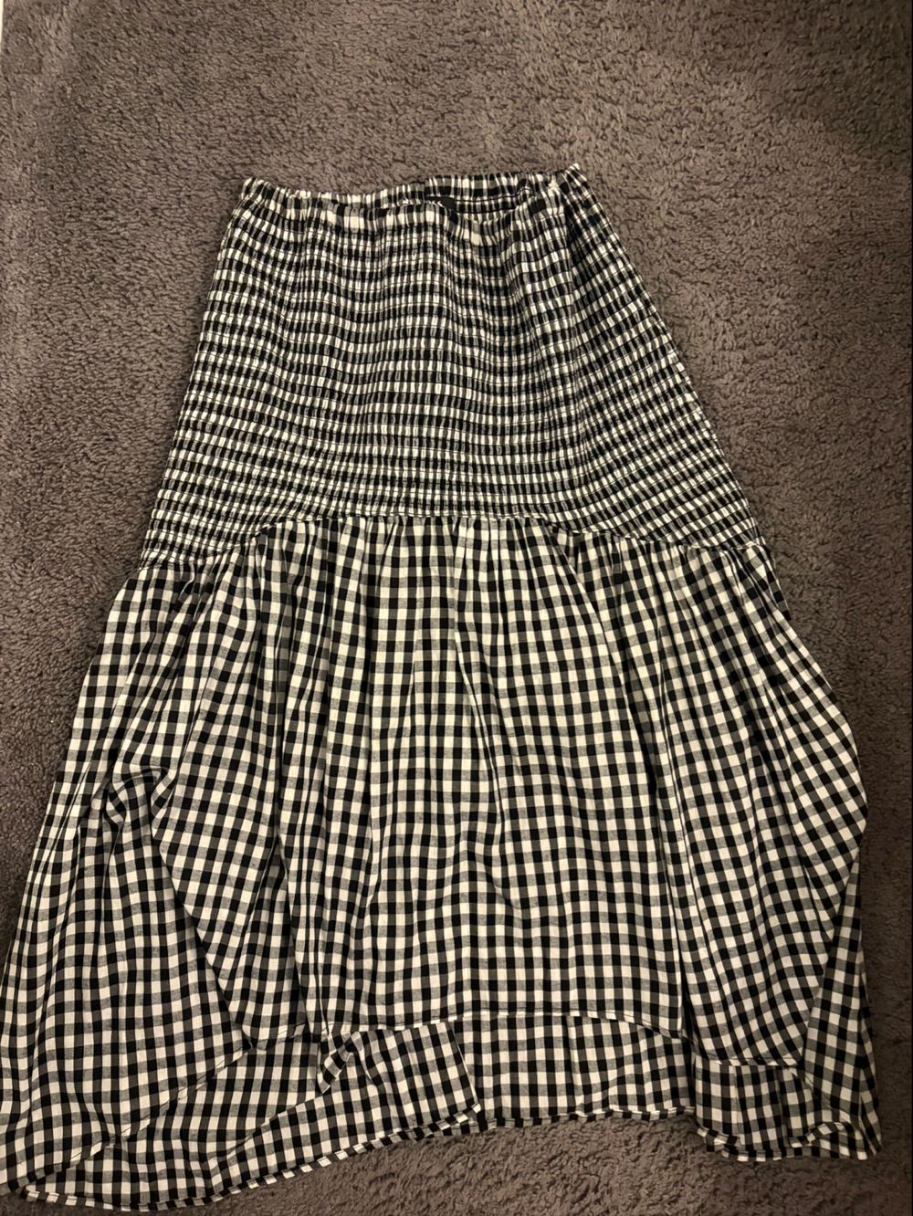 Black And White Gingham Skirt