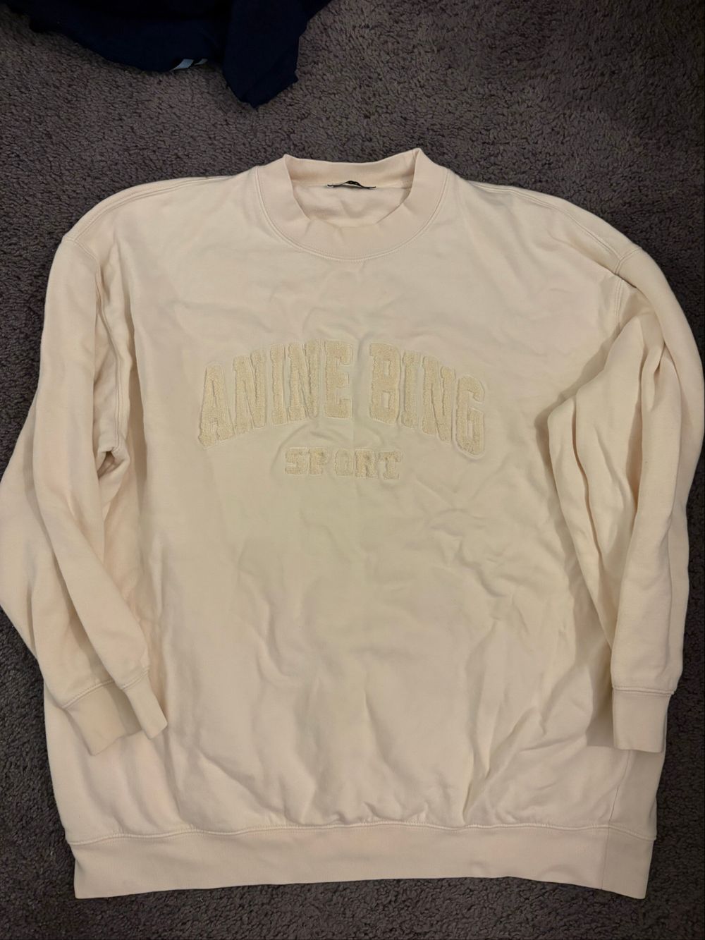Anine Bing Cream Sport Sweatshirt