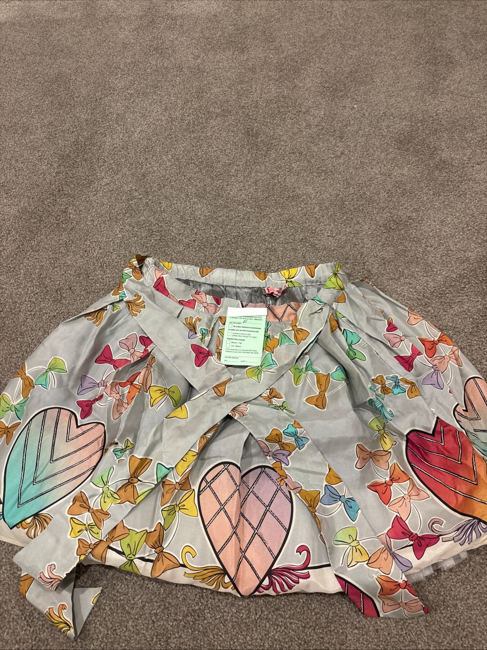 Trelise Cooper Kids Grey Bow Print Skirt
