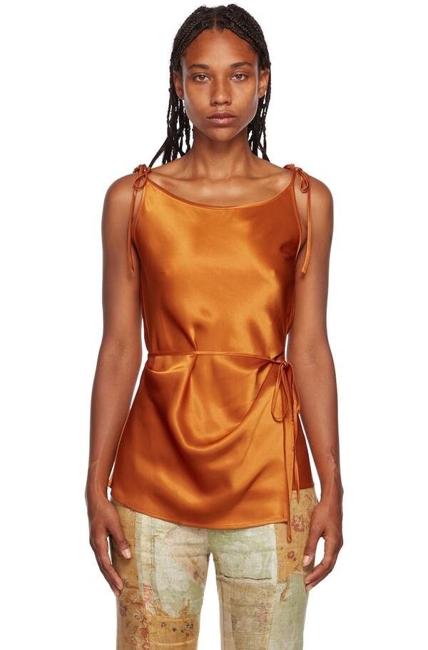 Acne Studios Orange Wrap Top