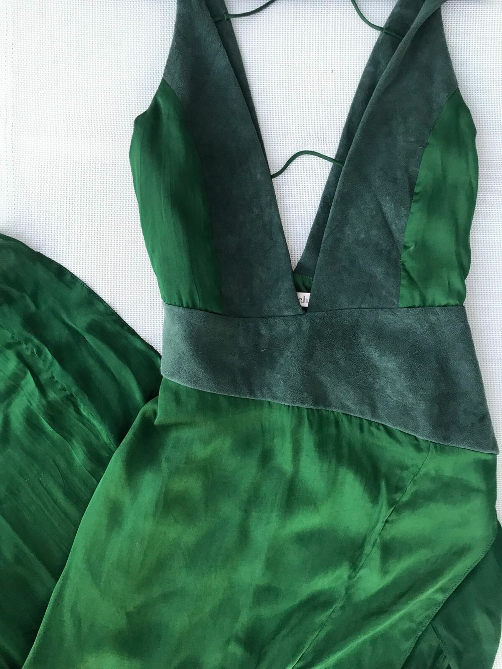 shakuhachi green dress Copley Shoulder Drape Gown GRLEF – Tadashi Shoji Official Online Boutique