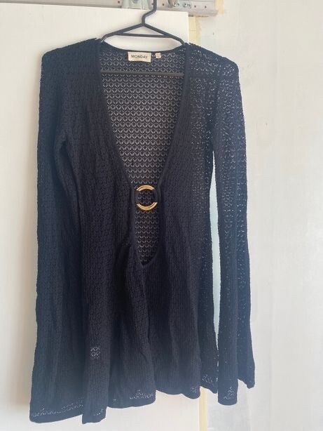 Monday Black Knit overswim dress