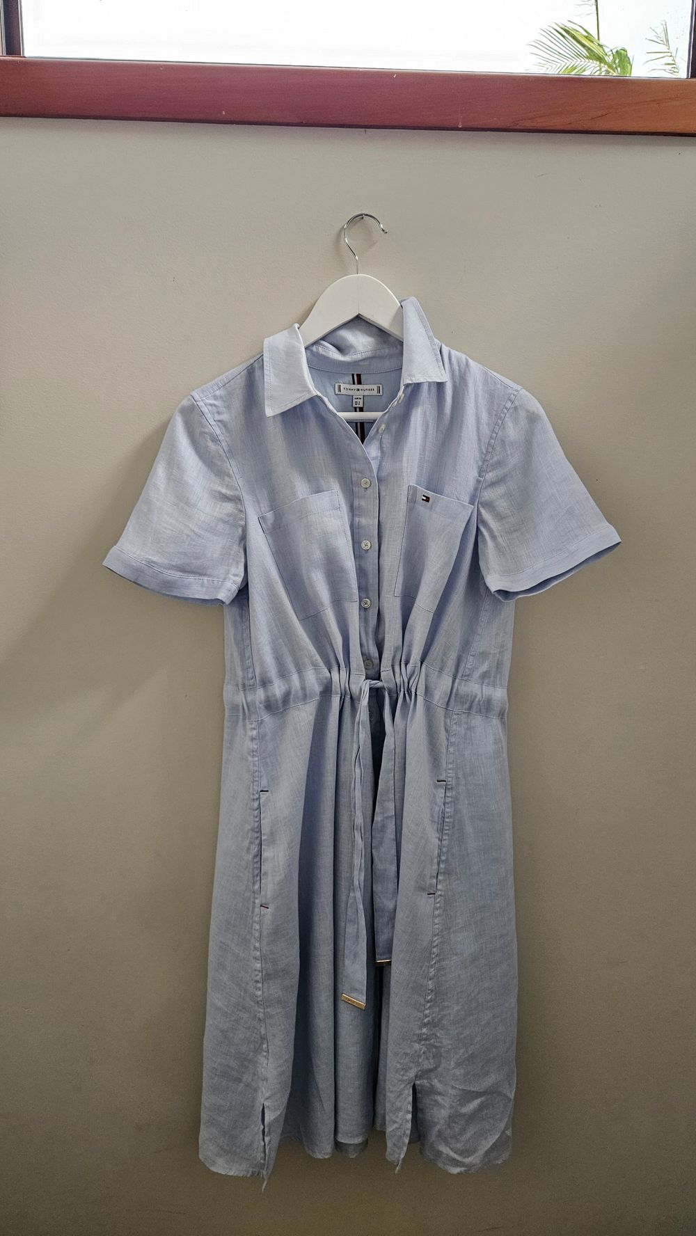 chinese dress ladies Tommy Bahama Womens Coastalina Flounce Linen Shirt Dress  ShopCGX