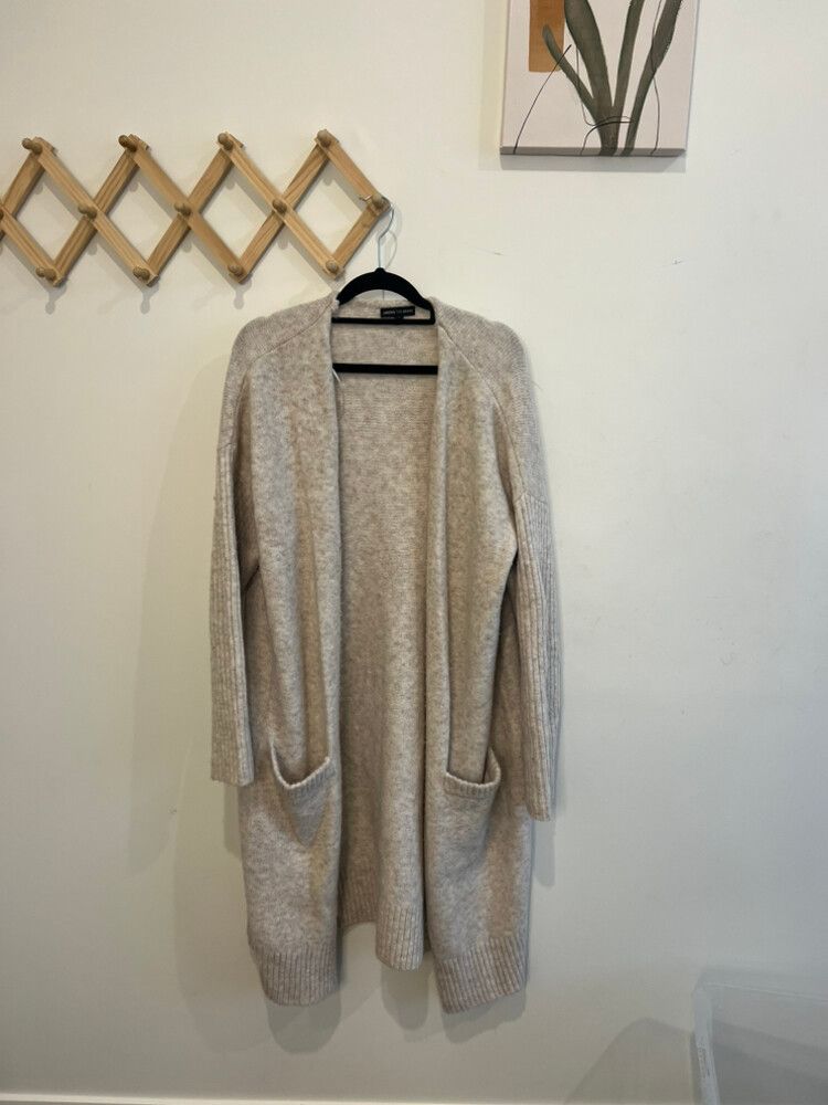 Long Beige Cardigan