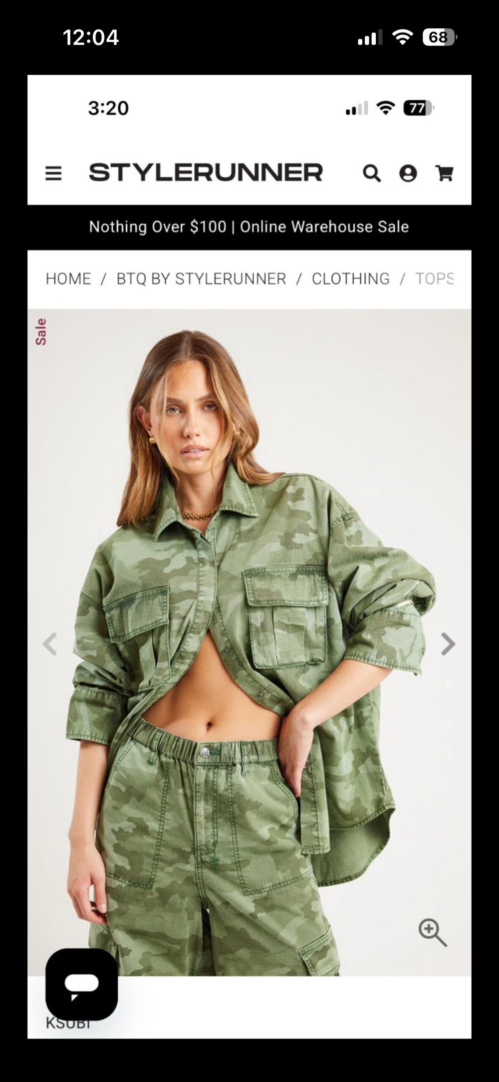 Ksubi Green Camouflage Shirt