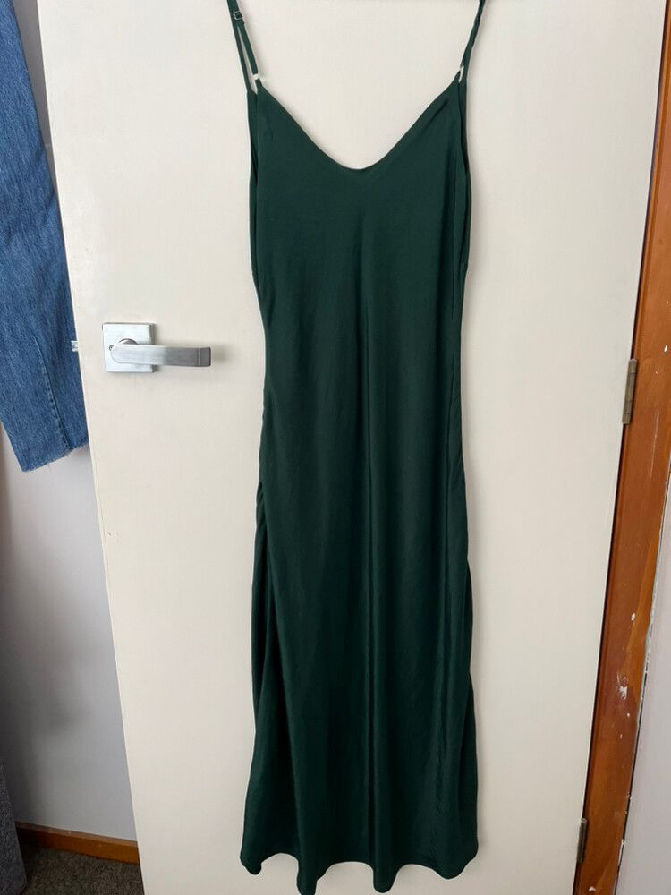 empire waist midi length dresses Mac Duggal Beaded Cap Sleeve Column Midi Dress, Size 14, Dark Mocha main image 1