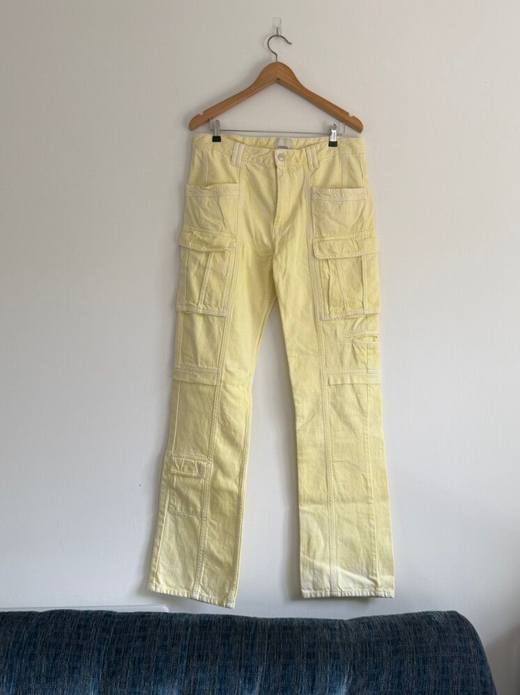 Isabel Marant Yellow Cargo Pants Talk Jeans