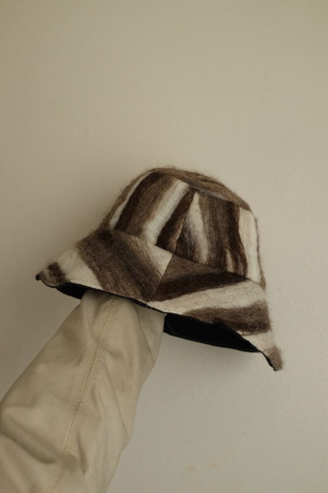 Mohair Stripe Bucket Hat