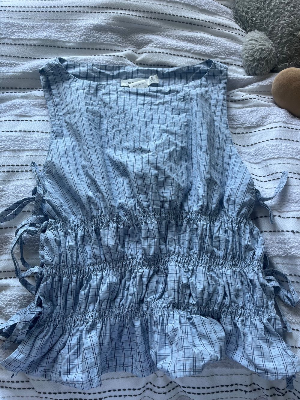 Blue Plaid Top